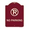 Signmission Designer Series-No Parking Small, Burgungy Heavy-Gauge Aluminum, 24" x 18", BU-1824-9816 A-DES-BU-1824-9816 - alternate 1